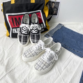 P106 รองเท้าผ้าใบแฟชั่นพร้อมส่ง nampinkshop