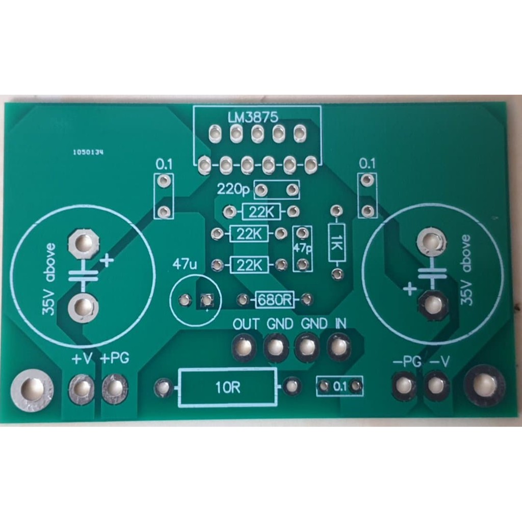 วงจรการพิมพ์ C16 DAlabs สําหรับ IC LM3875 (02 PCBs)