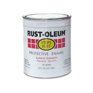 สีน้ำมัน RUST-OLEUM #975-4 G 1/4GL มีส่วนผสมของสารป้องกันสนิมเกรดพรีเมี่ยม ทนต่อไอเค็ม กรด ด่างอ่อนๆ มีส่วนผสมของสารป้อง