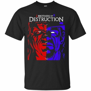 เสื้อยืด พิมพ์ลาย Brother Of Destruction Wwe Kane Under Taker Wresler ia สําหรับผู้ชาย NBV478RE