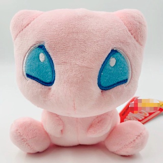 Mew ตุ๊กตาการ์ตูนโปเกม่อนน่ารัก สีชมพู ขนาด 15 ซม. ของเล่นสําหรับเด็ก