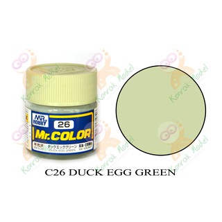 สีสูตรทินเนอร์ Mr.hobby Mr.color C26 Duck Egg Green Semi-Gloss 10ml