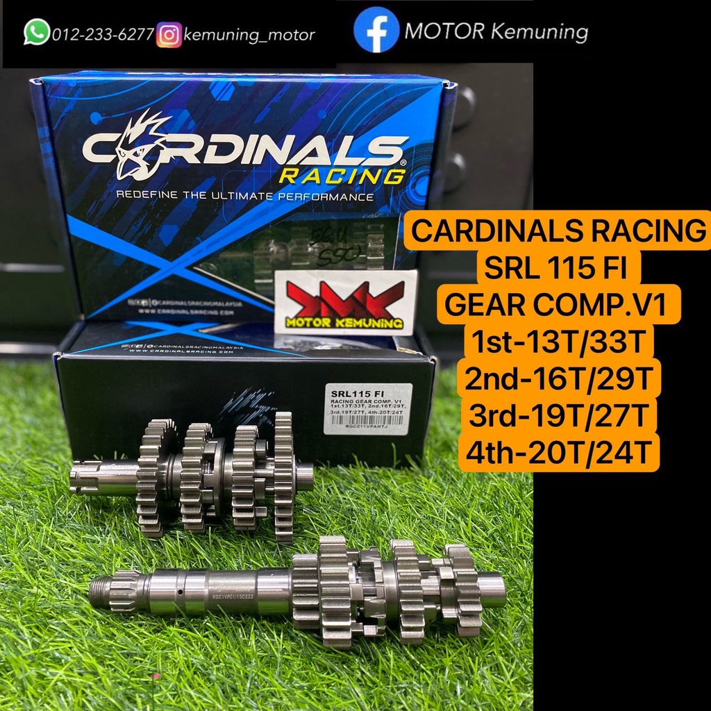 CARDINALS RACING GEARBOX SRL 115 ชั้น GEAR COMP V1 / CARDINALS RACING RS150 GEAR COMP V2