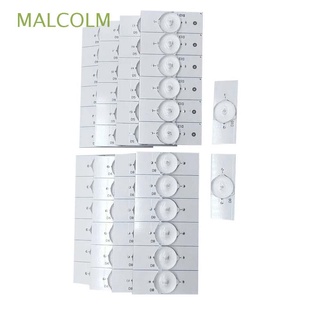 MALCOLM ไฟแบ็คไลท์ LED SMD 50 ชิ้น แถบไฟอุปกรณ์เสริม 2 เมตร พร้อมเลนส์ฟิลเตอร์ LED 32-65 ดวง 20 ชิ้น สําหรับซ่อมแซมทีวี 3V