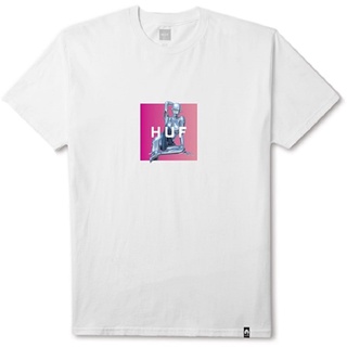 Huf X SORAYAMA เสื้อยืดคอกลม แขนสั้น พิมพ์ลายสเก็ตบอร์ด สําหรับผู้ชาย และผู้หญิง