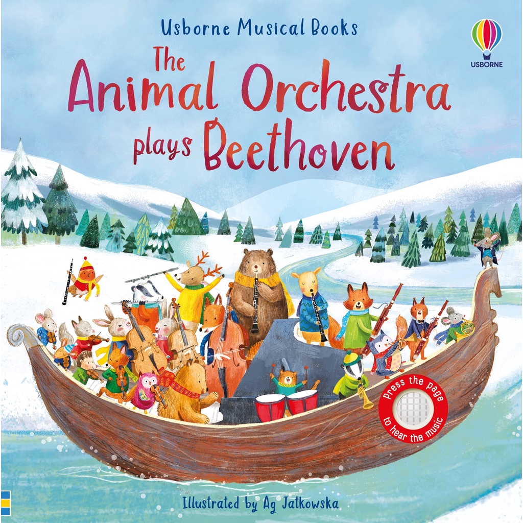 The Animal Orchestra Plays Beethoven (Usborne Musical Book) หนังสือเด็ก ภาษาอังกฤษ กดมีเสียงเพลง บอร์ดบุ๊ค #90691 [Z]