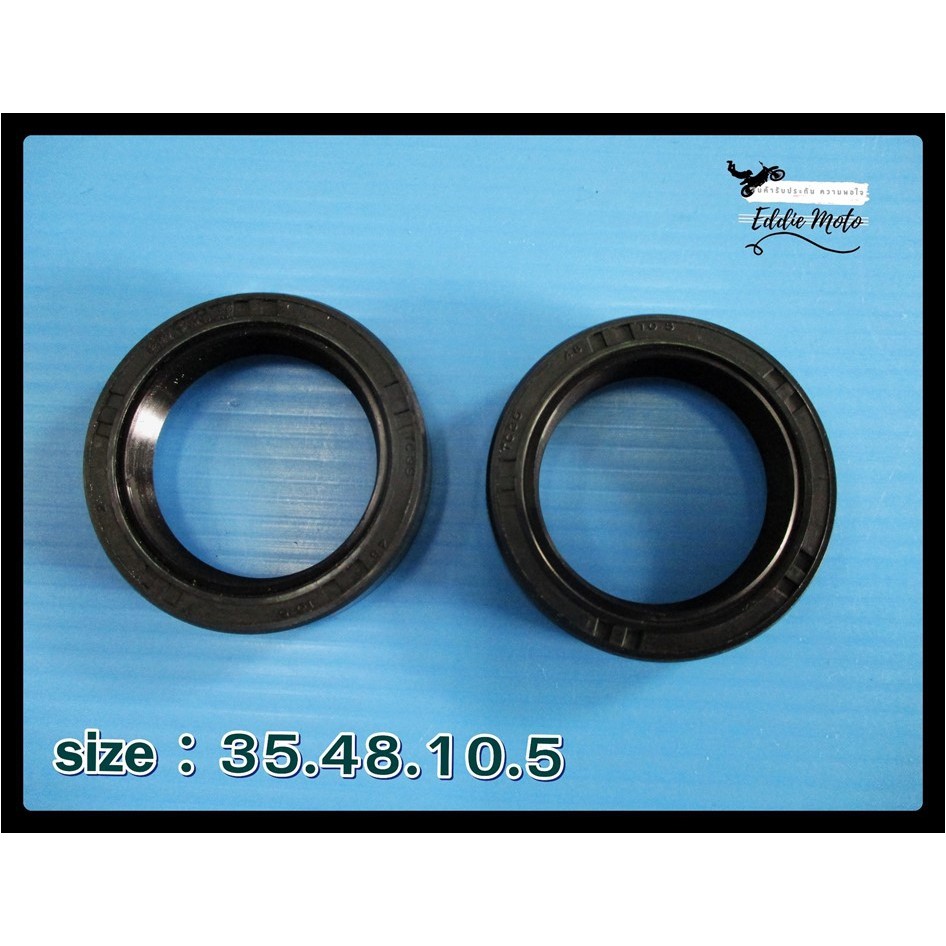 FRONT FORK SEAL (35-48-10.5) - YAMAHA LT125 (1981) TX750 (1973-1974) TZ250 (1976-1978) / ซีล กันสะเท