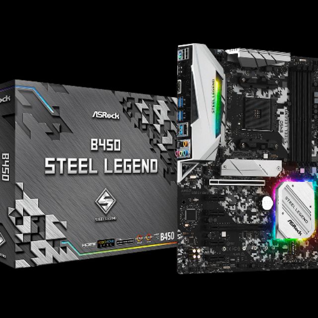 MAINBOARD (เมนบอร์ด) AM4 ASROCK B450 STEEL LEGEND