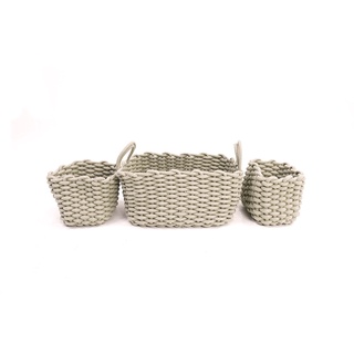 Rope basket set3pcs.ชุดตะกร้าเก็บของ 3 ชิ้น/เซ็ต