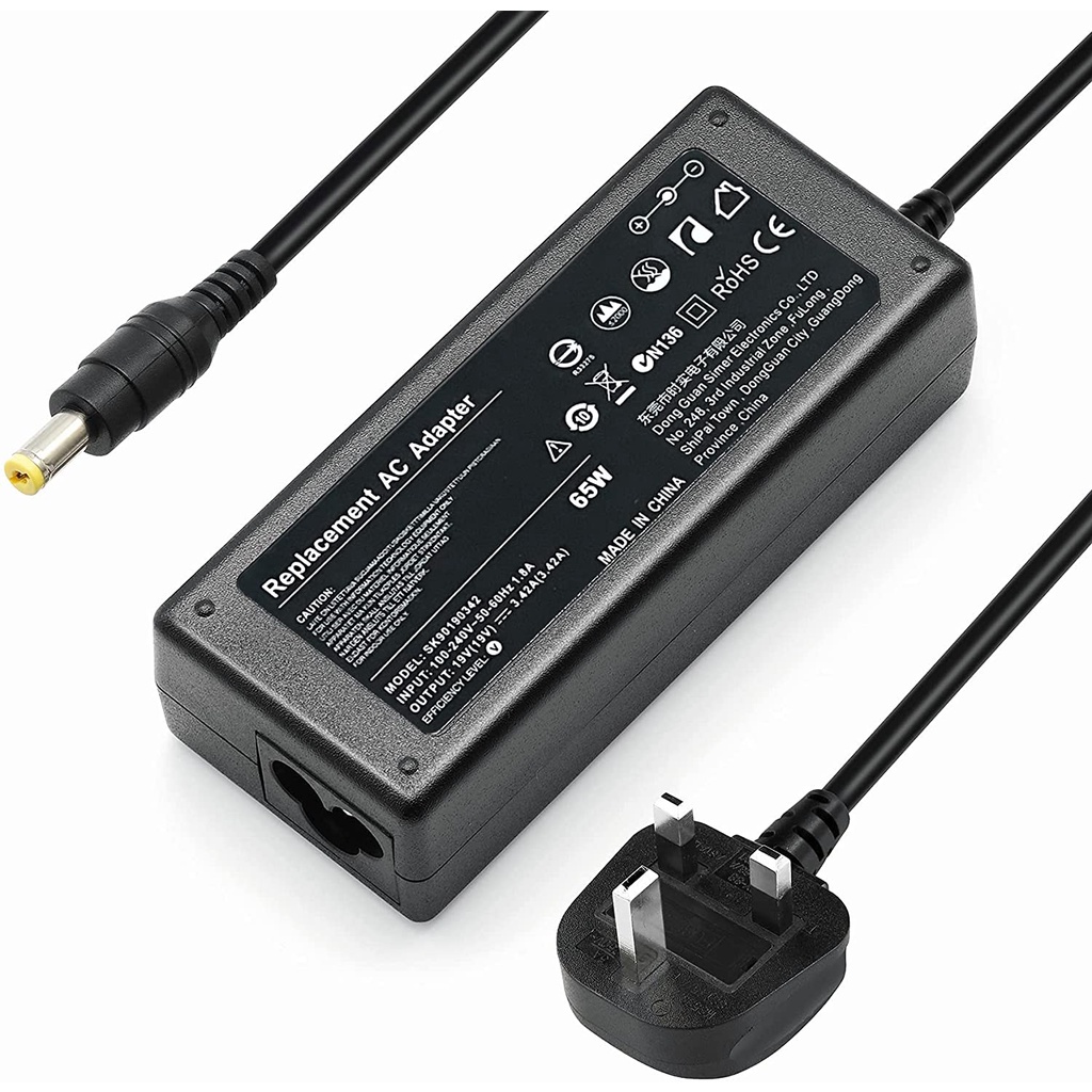 19V3.42A 65W แล็ปท็อปชาร์จสําหรับ Acer Aspire 1 3 5 A315-51 E5-575 E15 ES15 F5-571 V3-571G V5-571 Tr