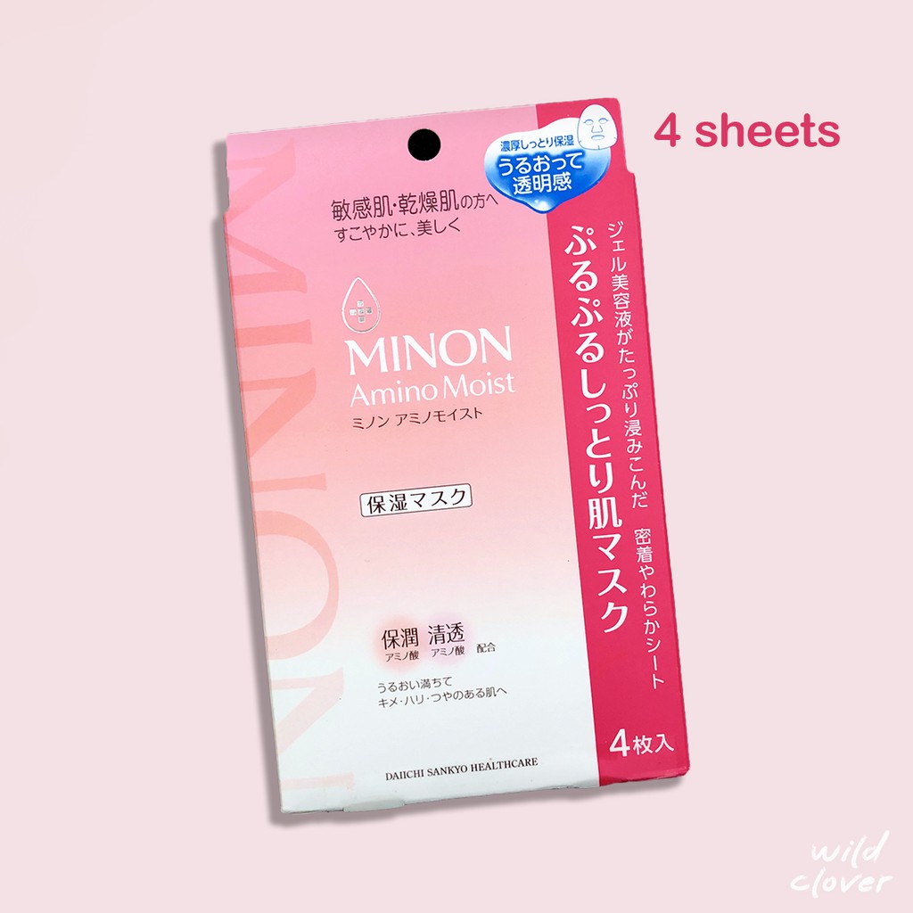 🍀 MINON : amino moist mask (4 sheets)