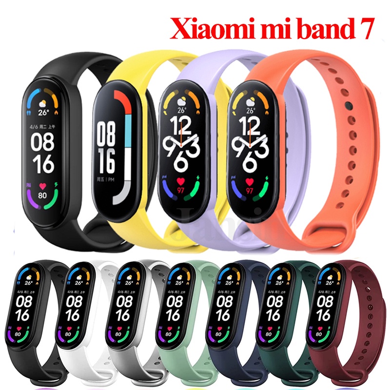 สร้อยข้อมือสําหรับ Mi band 7 สายคล้องคอซิลิโคนกีฬา Correa สําหรับ Xiaomi Mi Band 7 สายรัดข้อมือ MiBa