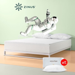 Zinus ที่นอนชาเขียว (สเปคนุ่ม) รุ่น Gill หนา 25cm. *ฟรีหมอนหนุนใยสังเคราะห์ รับประกัน 10 ปี ส่งฟรี