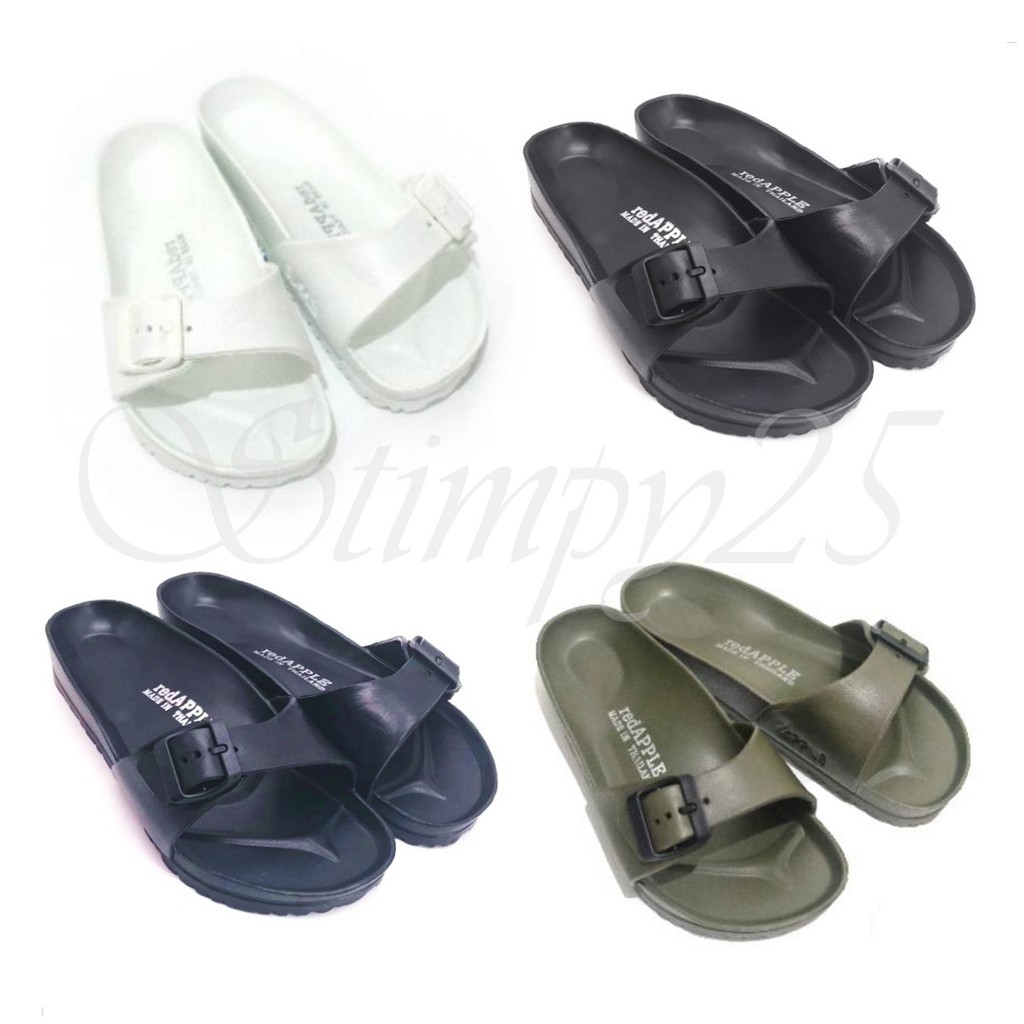 🍎Red Apple BG2561 รองเท้าแตะหญิง รองเท้าแตะสวม ไซร์ 36~44 วัดไซร์ก่อนสั่งคะเพื่อไม่ผิดผลาด(ขาว ดำ เข