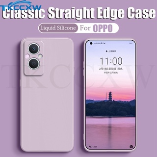 Oppo A96 Reno 7 Z 6 Lite Find X5 Pro X5 Lite เคส ของแท้ สี่เหลี่ยม ซิลิโคนเหลว กันกระแทก ป้องกันเต็มรูปแบบ เคสนิ่ม