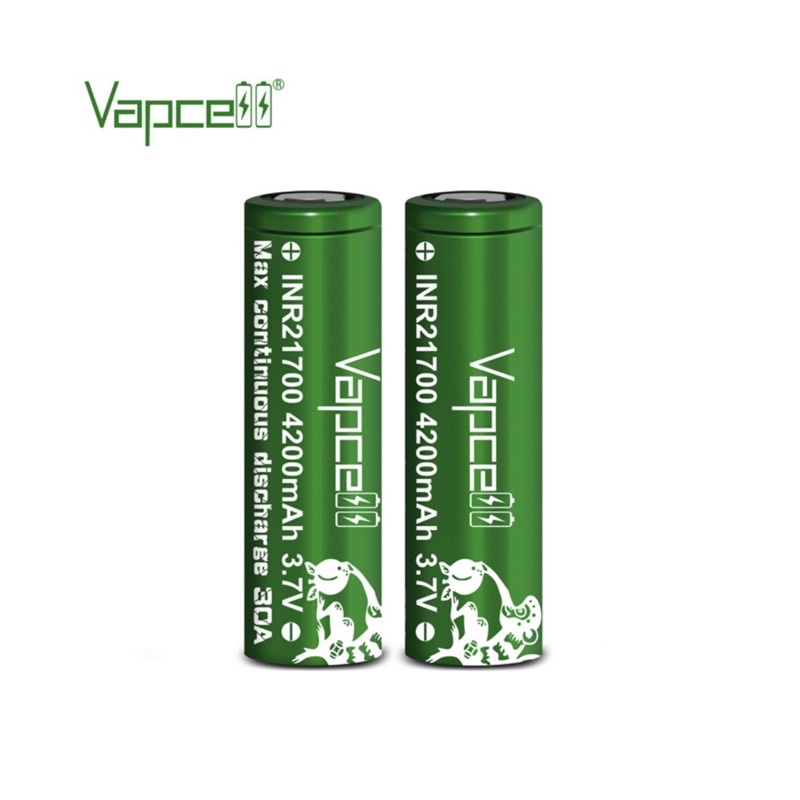 [ของแท้100%เช็คโค๊ตได้]Vapcell INR21700 4200mAh 30A สีเขียว