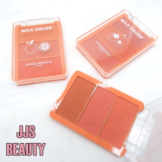 MILA COLOR บลัชออน 3สี ในพาเลท สีสวย ชัด เป็นธรรมชาติ