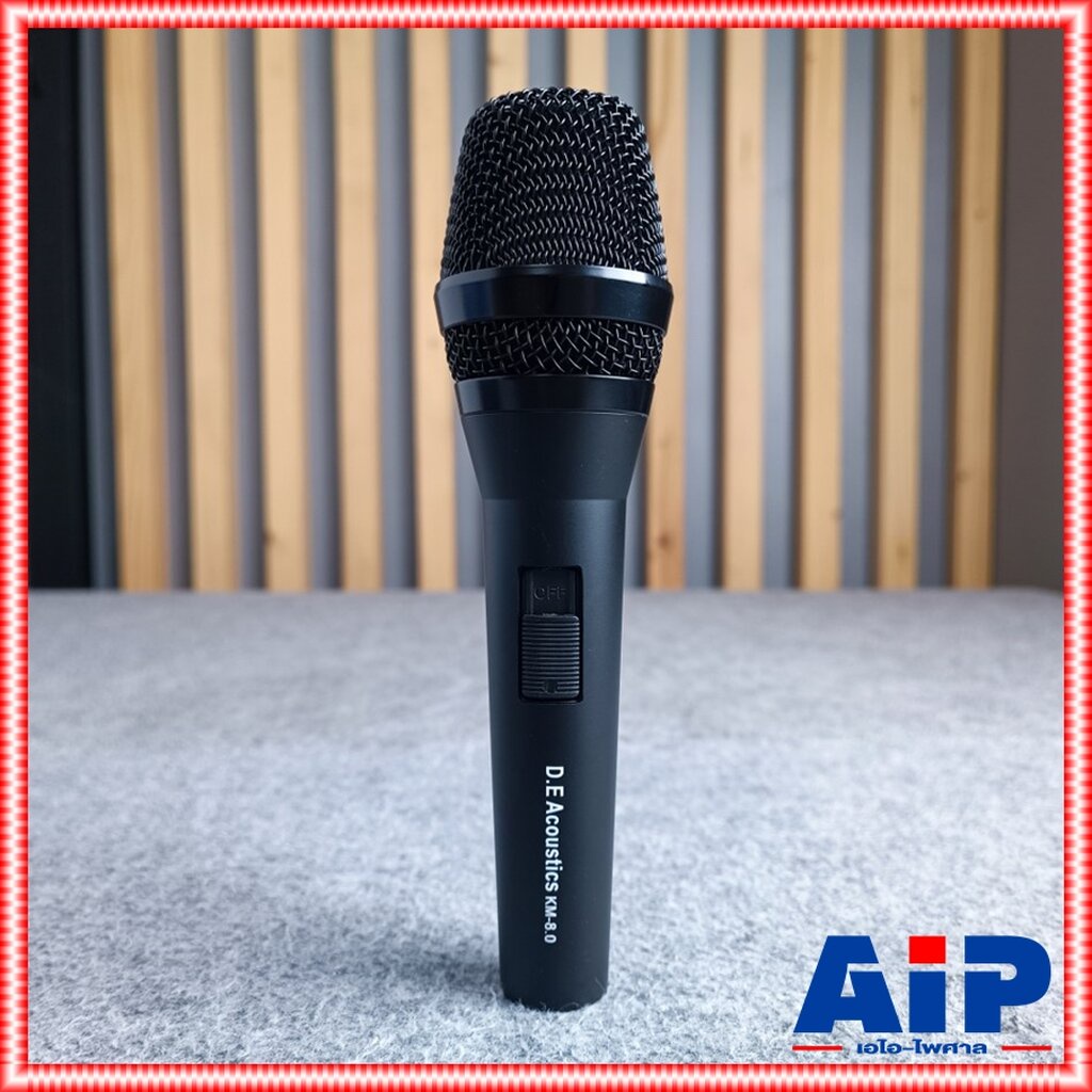 DE ACOUSTIC KM-8.0 ไมค์สาย Microphone ไมค์พร้อมสาย ไมโครโฟน ร้องเพลง ไมค์พูด ไมค์ คาราโอเกะ KM 8.0 KM8.0 เอไอ-ไพศาล