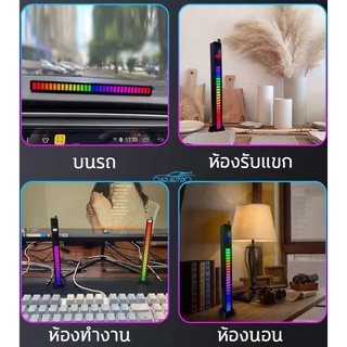 ไฟจังหวะดนตรี RGB ไฟจังหวะการรับเสียง เคลื่อนไหวตามจังหวะเสียงรอบข้าง