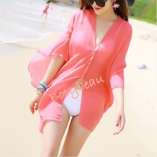 พร้อมส่ง ถูกสุดในแอฟ! เสื้อคลุม Summer เซ็กซี่ ใส่ไปทะเล ชิล สวมแบบคลุมไหล่ เนื้อผ้านิ่ม ใส่สบาย น่ารัก Sexy 💯%