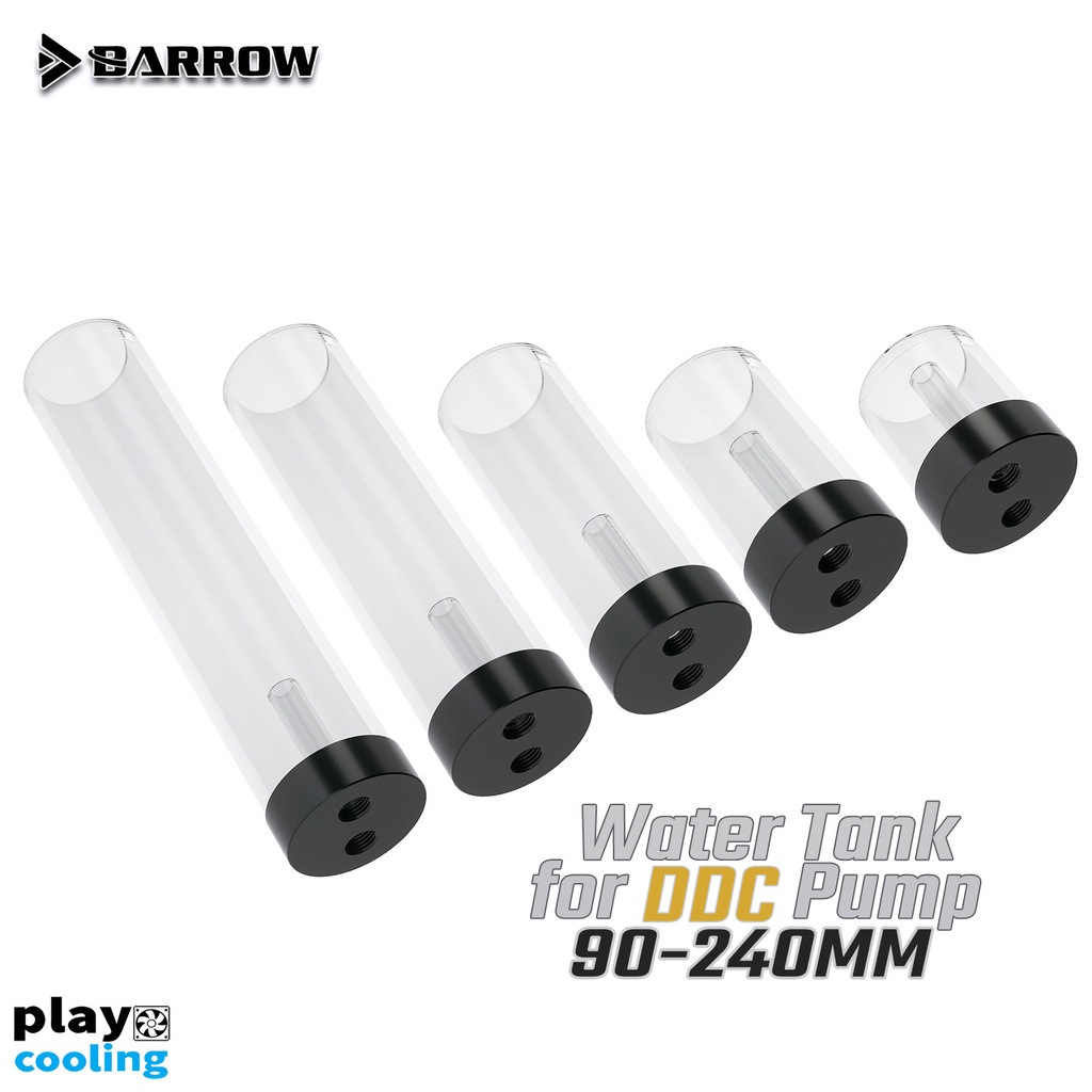 Barrow Water Tank for DDC Pump Cover 60/90/140/190MM Transparent body (แทงค์ปั๊ม DDC 90-190mm จัดส่ง