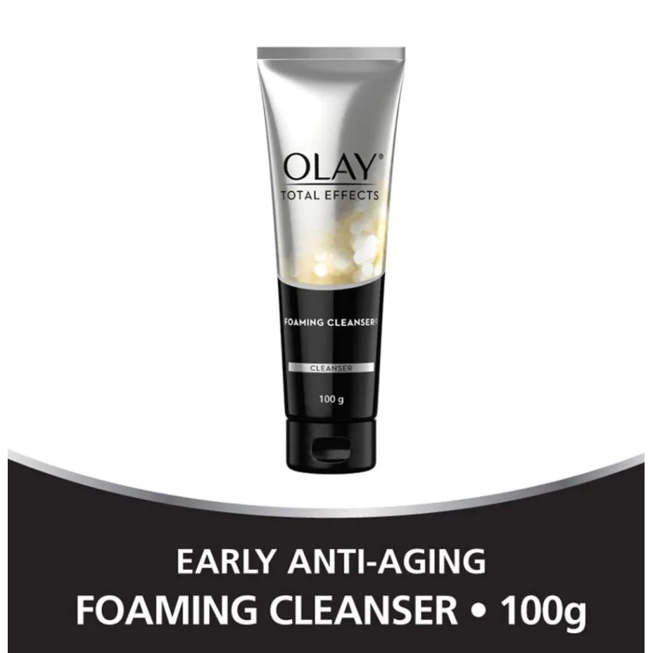 Olay total effects foaming cleanser 100 g โอเลย์ โฟมล้างหน้า ช่วยขจัดความมัน โฟมล้างหน้าสิว ลดความหม