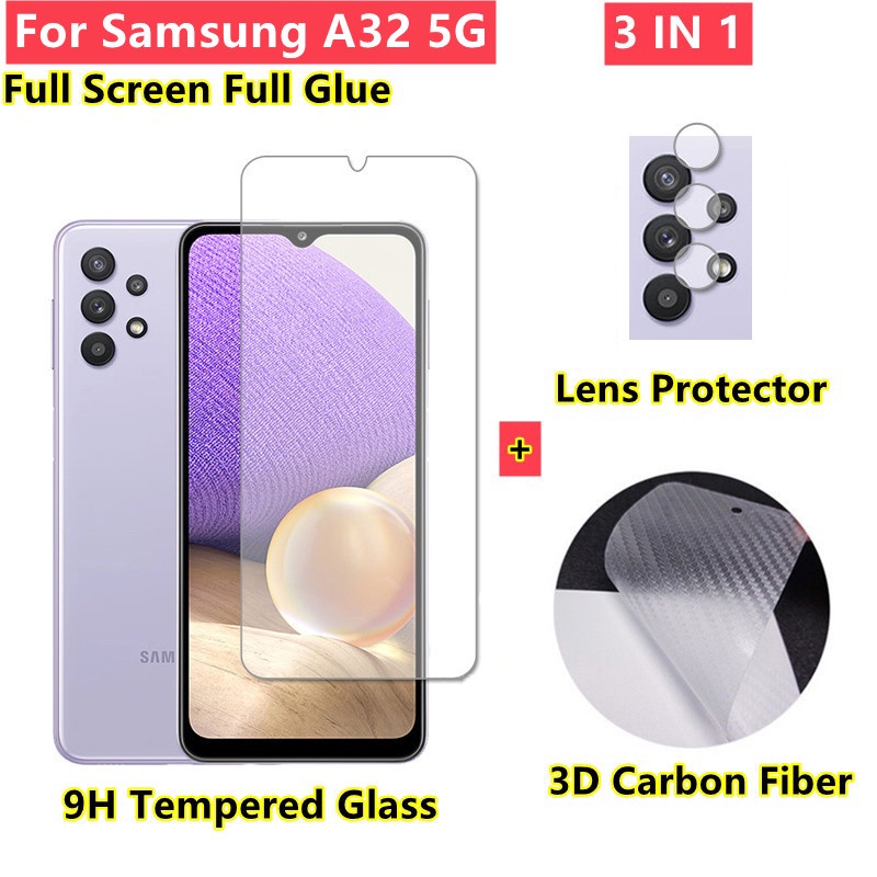 ฟิล์มกระจก Samsung A32 5G ฟิล์มกระจกนิรภัย Samsung Galaxy A03S A12 A52 5G ฟิล์มหลังเคฟล่า Samsung A5