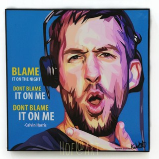 Calvin Harris แคลวิน แฮร์ริส DJ producer ดีเจ EDM เพลง Music ดนตรี รูปภาพ​ติด​ผนัง​ pop art ของขวัญ​ แต่งบ้าน ของ​สะสม​