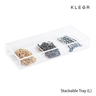 KlearObject Stackable Tray (L) กล่องอะคริลิคใส กล่องเก็บเครื่องประดับ เก็บนาฬิกา เก็บแว่นตา ถาดใส่ของเอนกประสงค์ : KD059