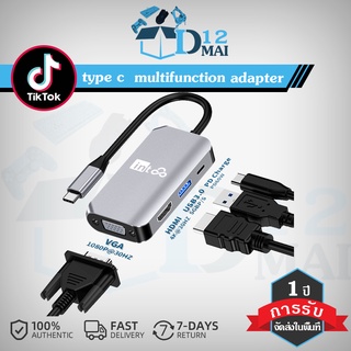 🔥พร้อมส่งไวจากไทย🔥INTOO usb hub type c multifunction adapter USB-C เป็น HDMI VGA USB 3.1 Type C PD Charging Port