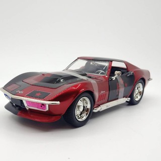 รถโมเดล สีสวย รุ่น jada_97193 1969 corvette stingray zl1 สเกล 1:24 ประตูและหน้ารถเปิดได้