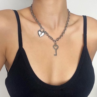 CHAIN WITH  HEART AND KEY💘สร้อยคอจี้หัวใจกุญแจ
