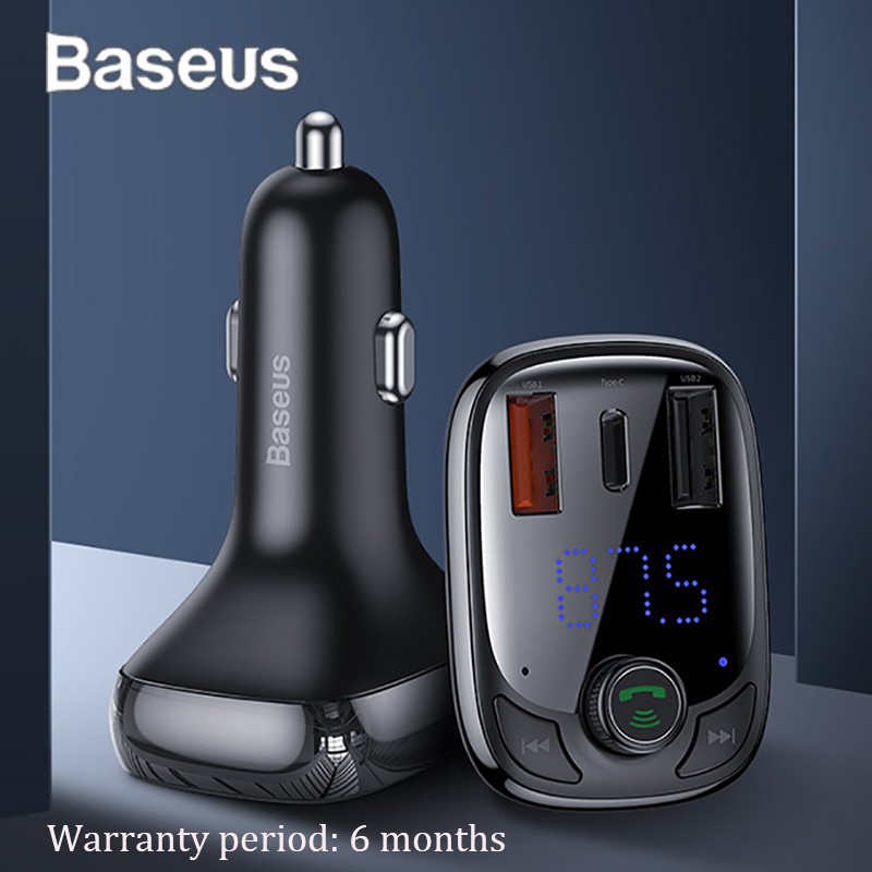 baseus quick charge 4 . 0 อุปกรณ์ชาร์จแบตติดในรถยนต์สําหรับโทรศัพท์มือถือเครื่องเล่น mp 3