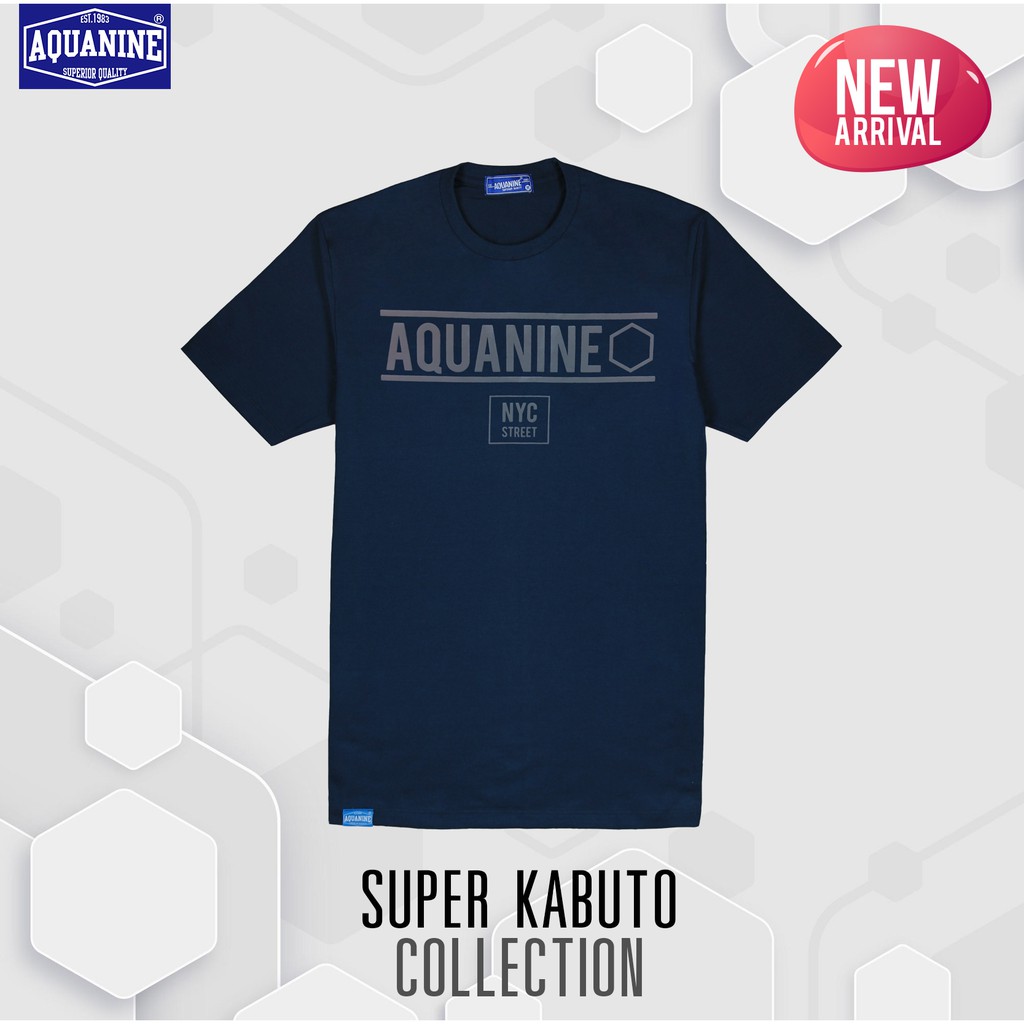 AQUANINE เสื้อยืดผู้ชาย เสื้อยืดผู้หญิง รุ่น MYRIO สีกรม มินิมอล สตรีท ลิขสิทธิ์แท้