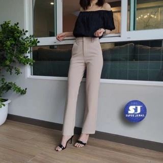 กางเกงขาตรง ผ้าโรเชฟแท้ ทรงสวย ใส่สบาย ไม่รัดขา