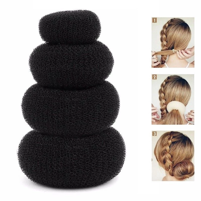 1 ชิ้น โดนัทมัดผม บันผม ซันกูล เงาผม แบน ikat ranbut วอลลุ่ม มัดผม