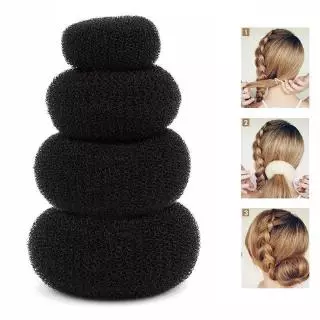 1 ชิ้น โดนัทมัดผม บันผม ซันกูล เงาผม แบน ikat ranbut วอลลุ่ม มัดผม