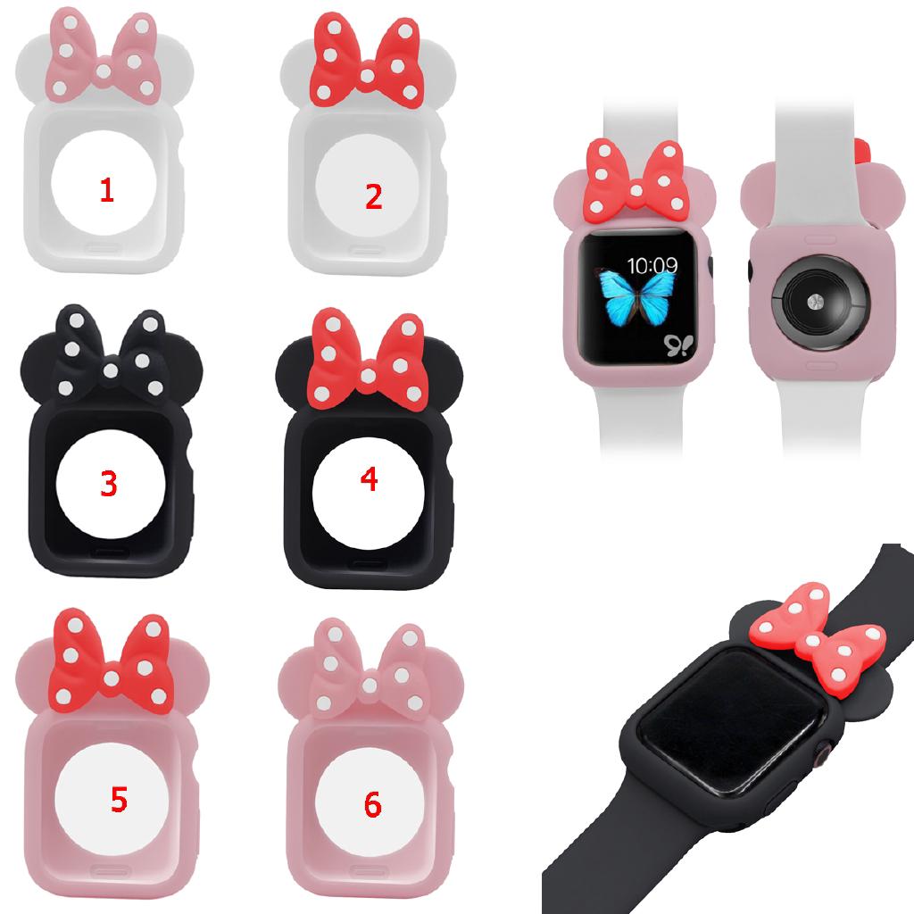 เคสนาฬิกาข้อมือซิลิโคน ลายมินนี่ กันกระแทก สำหรับ Apple Watch Series 6 SE 5 4 40 มม. 44 มม.