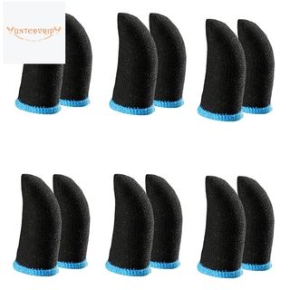 18-Pin Carbon Fiber Finger Sleeves for PUBG Mobile Games Contact Screen Finger Sleeves(12 Pcs)