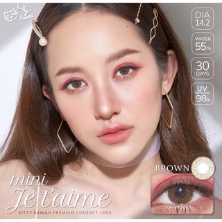 ค่าสายตา0.00-10.00😚คอนแทคเลนส์ รุ่น Jetaime brown ❤️ kittykawaii