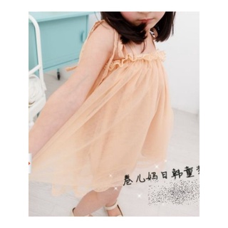 พร้อมส่ง#เดรสหรือกระโปรงผ้าแก้วสีน้ำตาลอ่อนผูกไหล่