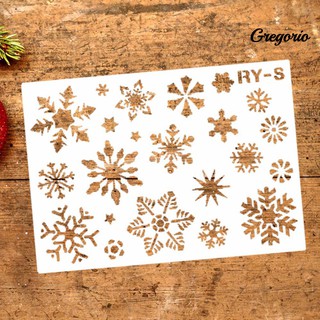 ( นักเรียน ) Hollow Snowflake Shape แผ่นแม่แบบฉลุลายสําหรับตกแต่งสมุดงานหัตถกรรม