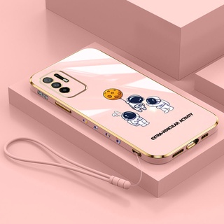 เคสโทรศัพท์มือถือ ซิลิโคนนิ่ม ขอบตรง ลายการ์ตูนนักบินอวกาศ สําหรับ OPPO R9 R9plus R9s R9splus R11 R11plus R11s R11splus