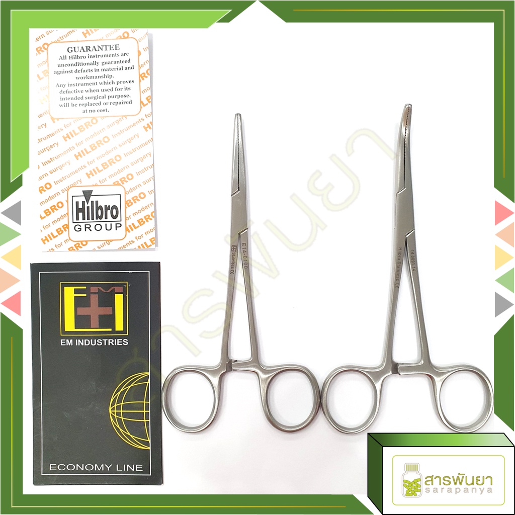 Hilbro คีมจับเส้นเลือด แบบตรง, โค้ง Mosquito Forcep STR, CVD