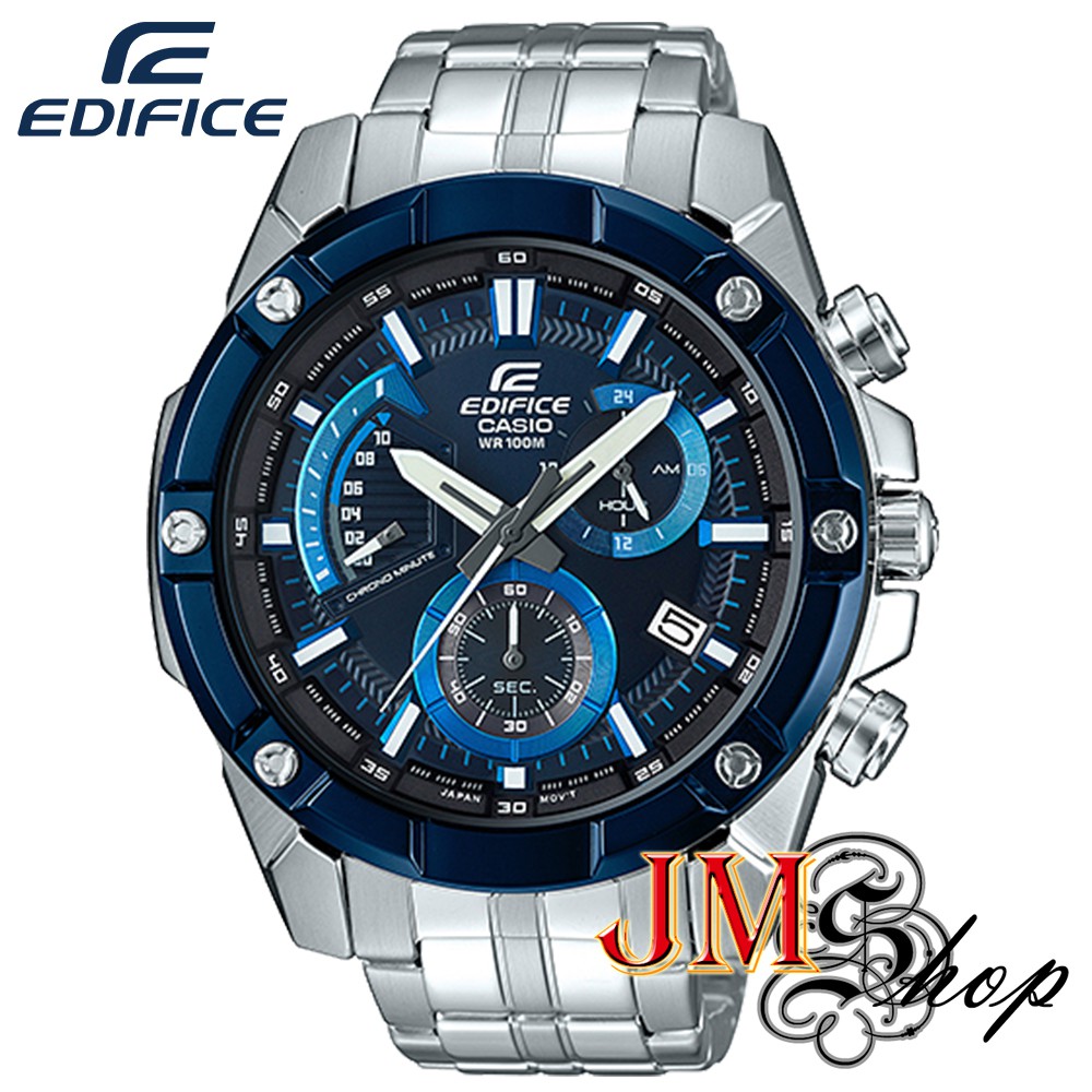 CASIO EDIFICE นาฬิกาข้อมือผู้ชาย สายสแตนเลส รุ่น EFR-559DB-2AVUDF (Black/Blue)