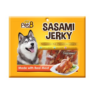 Pet8 Dog Snack Fish Strap Wrapped Chicken Jerky (300 g.)