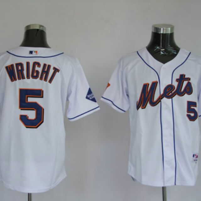เสื้อกีฬาแขนสั้น ลายทีม New York Mets 5 David Wright