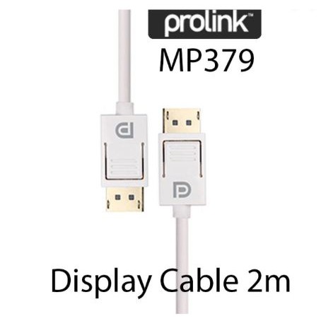 ลดราคา Prolink สายดิสเพลย์ ยาว 2 เมตร รุ่น MP379 - สีขาว #ค้นหาเพิ่มเติม หัวแลน RJ ปลั๊กแปลงอเนกประสงค์ สาย AC โน๊ตบุ๊ค HP เม้าส์ USB ขาตั้งหูฟัง ONINKUMA