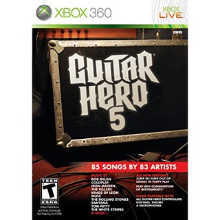 แผ่น XBOX 360 : Guitar Hero 5  ใช้กับเครื่องที่แปลงระบบ Jtag/RGH