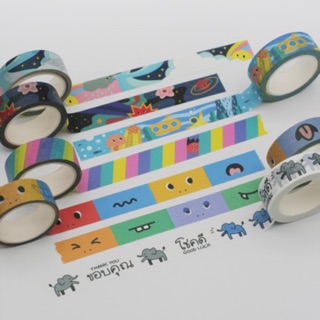 Been Bean washi tape 15mmx10m 7ลาย